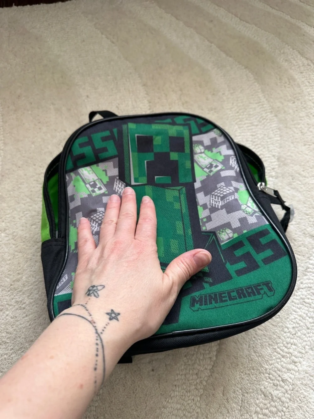 Minecraft Green Creeper Kids Mini Backpack